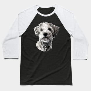 Dramabite Watercolour Shih Tzu Maltese Puppy Dog Baseball T-Shirt